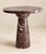 Bring timeless elegance to your space with this Rosso Levanto marble pedestal table, featuring a rich burgundy-red marble...