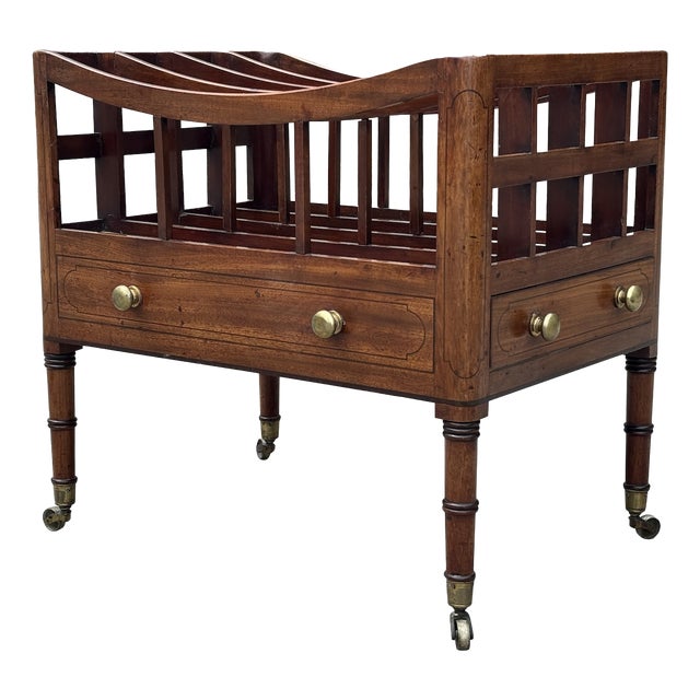 Antique George III Mahogany Canterbury, 1790 For Sale
