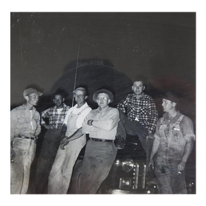 Mid 20th Century Working Men on Break Snapshot Photograph