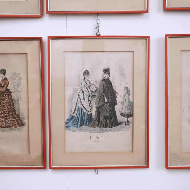 Figurative Composition, 18th Century, Watercoloured Woodcut, Set of 12 For Sale - Image 14 of 15