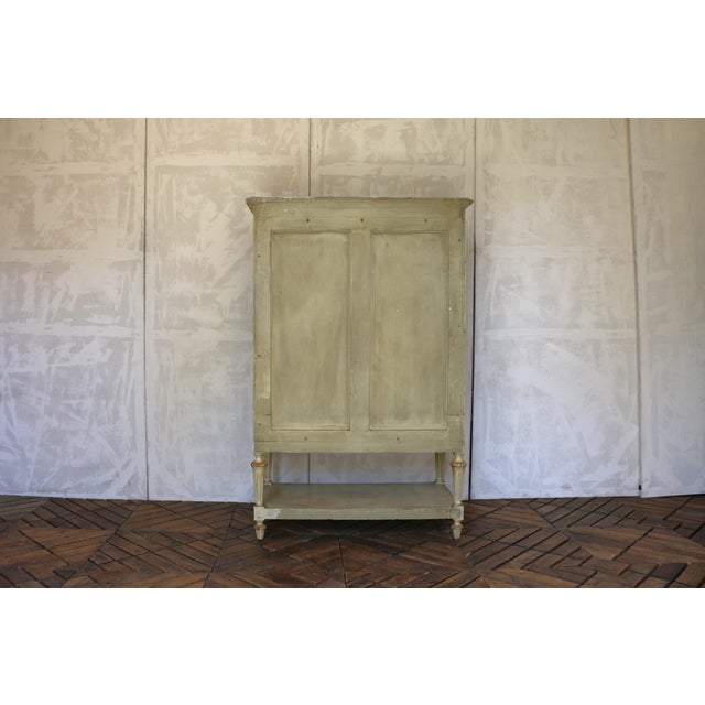 Antique Italian Painted Cabinet With Gold Leaf Accents, Circa 1930s For Sale - Image 17 of 18