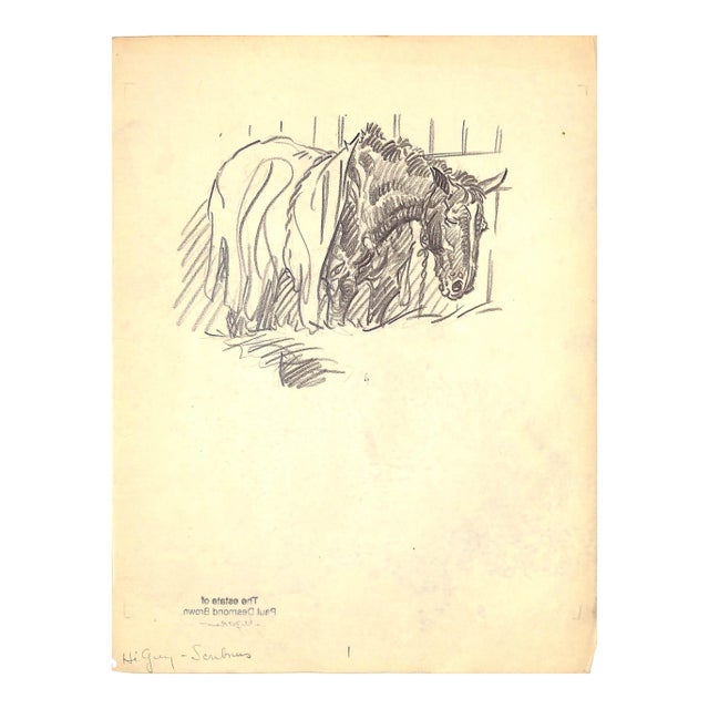Original 1944 Pencil Drawing From Hi, Guy! The Cinderella Horse by Paul Brown 19 For Sale