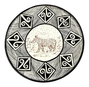 Linda Reeder-Sanchez Decorative Terracotta Native American Charger Plate