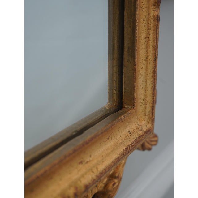 Chippendale Decorative Crafts Ornate Gold Frame Mirror For Sale - Image 3 of 12