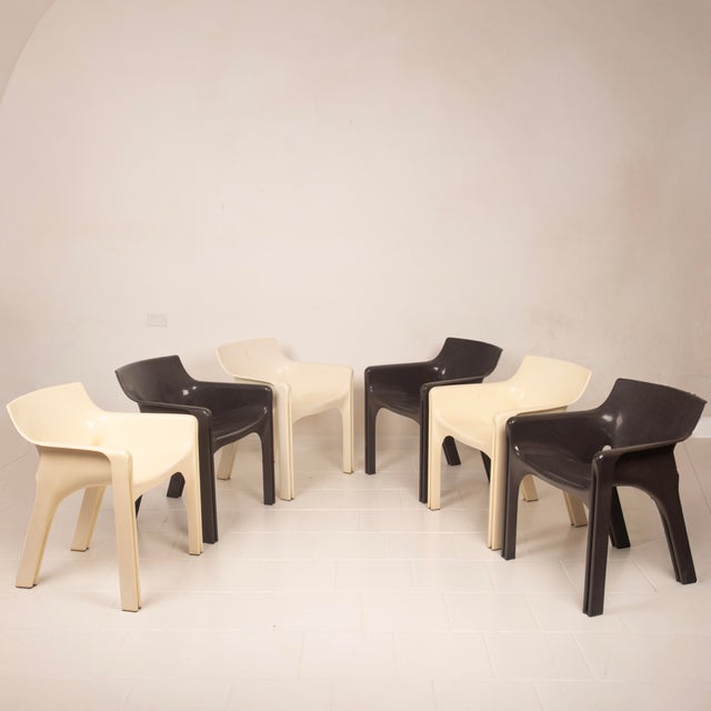 Gaudì Armchairs by Vico Magistretti for Artemide, 1960s, Set of 6 For Sale - Image 3 of 18