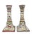 Pair of Hand-Painted Portuguese Faience Candlesticks by C. Melo With Birds, Dog, Castle & Deer – Folk Art / European Traditional For Sale - Image 18 of 18