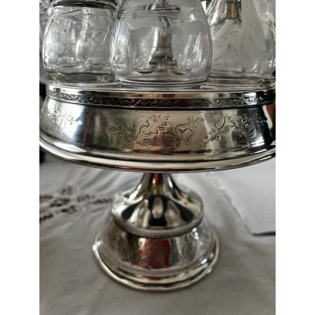 Antique Victorian Silver Plated Reed & Barton Cruet Serving Set For Sale - Image 10 of 10