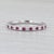 2010s 0.30ctw Ruby Diamond Wedding Band 14k White Gold Stackable Ring Size 5 For Sale - Image 5 of 8