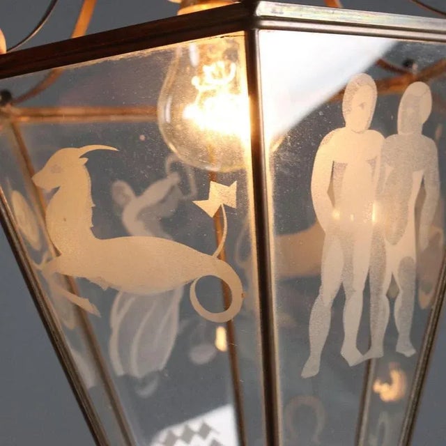 Lantern Pendant Light, Italy, 20th Century For Sale - Image 4 of 7