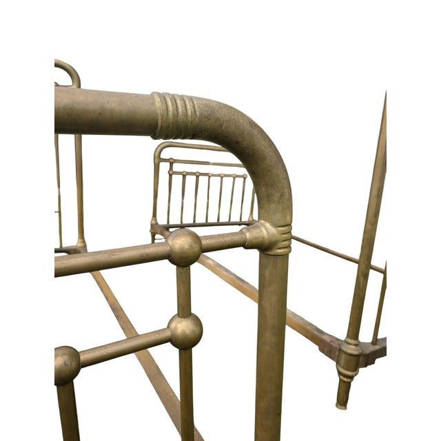 Late 19th Century Whitcomb Metallic Bedstead Co. Heavy Brass Twin Beds - A Pair For Sale - Image 11 of 18