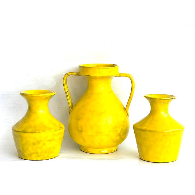 1960s Aldo Londi for Bitossi/Rosenthal Netter Ceramic Vases, 3 Piece Set For Sale - Image 13 of 17