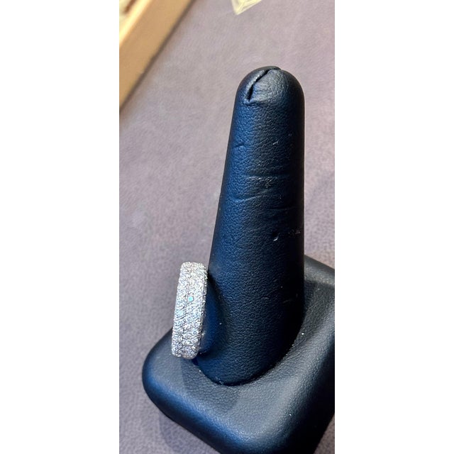 0.65 Carat Diamond Cocktail 18 Karat White Gold Ring/ Half Band For Sale In New York - Image 6 of 18