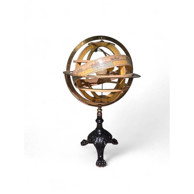 Armillary Sphere by Faustino Paluzie, Barcelona, 1880s For Sale - Image 3 of 12
