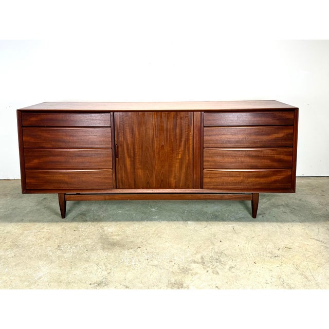 Svend Madsen for Falster Mobelfabrik Danish Mid-Century Modern Teak Dresser / Credenza For Sale - Image 11 of 12