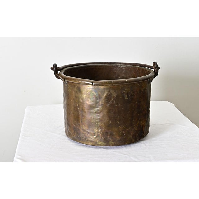 French 19th Century Heavy Brass Cooking Pot For Sale - Image 4 of 10
