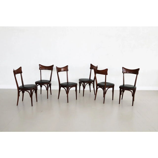 Midcentury Modern Italian Dining Chairs, 1950s, Set of 6 For Sale - Image 16 of 18