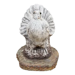 White Painted Dove Garden Ornament, Mid 20th Century