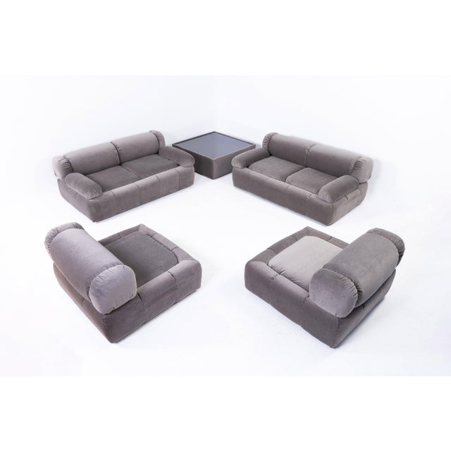 Italian Modular Sofas, Lounge Chairs, and Coffee Table, 1970s, Set of 5 For Sale - Image 6 of 9