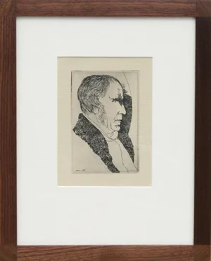 Portrait of a Man - Framed Etching