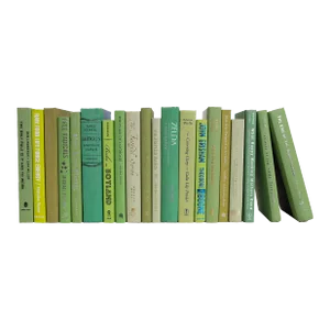 Decorative Books - Palm Books - Green Books By The Foot