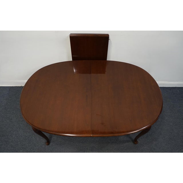 Thomasville Furniture Collectors Cherry Collection 88" Oval Dining Table 10121-752 For Sale - Image 11 of 11