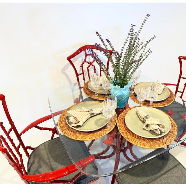 1960s Chinoiserie Chippendale Outdoor Dining Set For Sale - Image 13 of 16