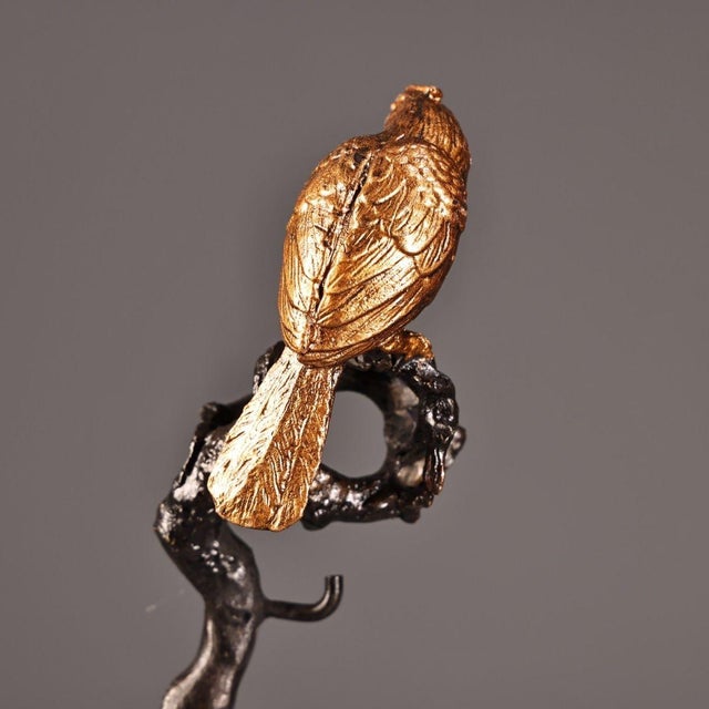 Late 19th Century Gilt Bronze Bird Brush Rest, 500g, Sculptural Stand For Sale - Image 4 of 8