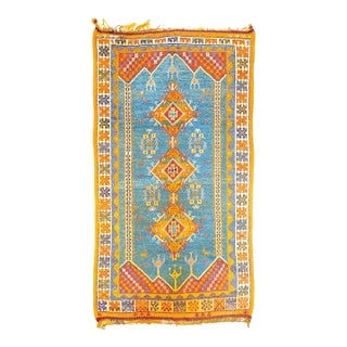 Vintage Moroccan Rug 4'4'' x 7'7'' For Sale