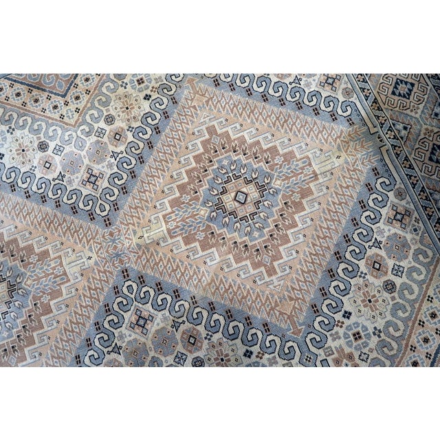 Taupe 1950s, Vintage Caucasian Shirvan Kilim 4.5' X 5.2' For Sale - Image 8 of 14