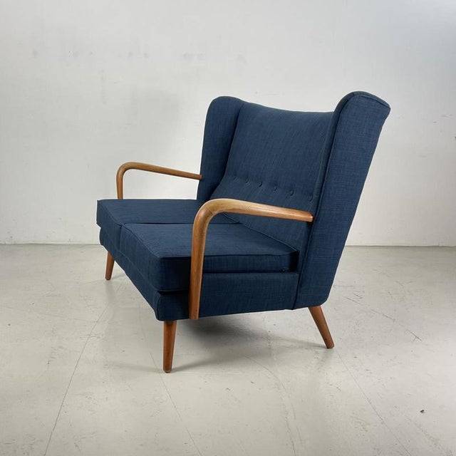 Blue Bambino Sofa in Navy Blue by Howard Keith for HK Furniture, 1950s For Sale - Image 8 of 13