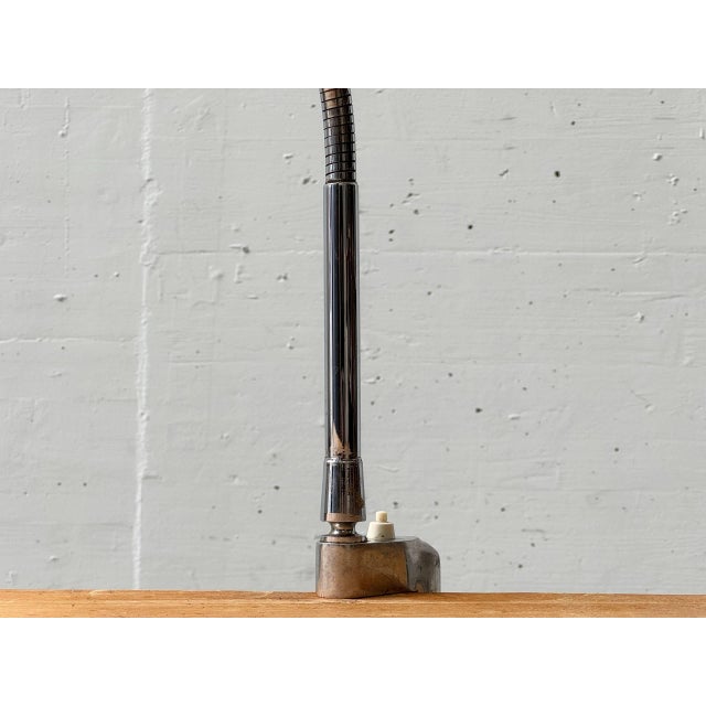Silver Space Age Chrome Clamp Lamp with Gooseneck, 1970s For Sale - Image 8 of 16