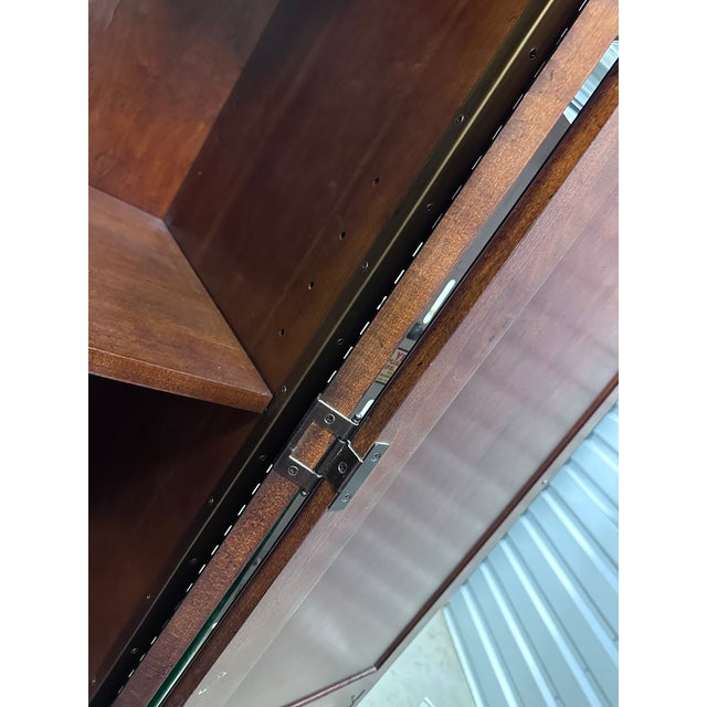 2000s Postmodern Broyhill Vantana Wood Armoire 2 Door Piece Drawer Cabinet Wardrobe Tv Entertainment For Sale - Image 16 of 17