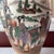 Ceramic VTG/Antique Japanese Cobalt Porcelain Satsuma Figural Vase, Marked, 12 1/2” Tall For Sale - Image 7 of 12