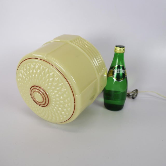 Art Deco 1930s Art Deco Milk Glass Pendant Light For Sale - Image 3 of 5