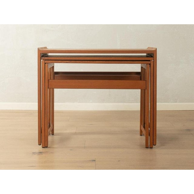 Brown Nesting Tables, 1960s, Set of 3 For Sale - Image 8 of 10