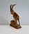 Brown Antique Folk Art Hand-Carved Alpine Wooden Ibex and Chamois Figurines, Oberammergau, Germany, 1920s, Set of 2 For Sale - Image 8 of 18