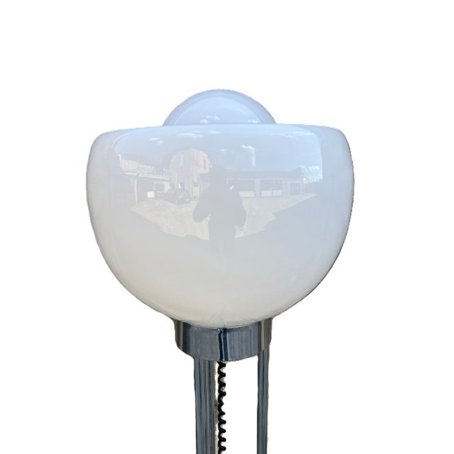 1960s Space Age Floor Lamp in Murano Glass and Steel, 1960s For Sale - Image 5 of 12