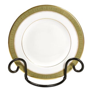 Late 20th Century Royal Doulton Belvedere H5001 Fine Bone China Salad Plate – Gold Trim For Sale