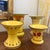 English Collection of Antique Early 19th Century Bright Yellow Vases For Sale - Image 3 of 12