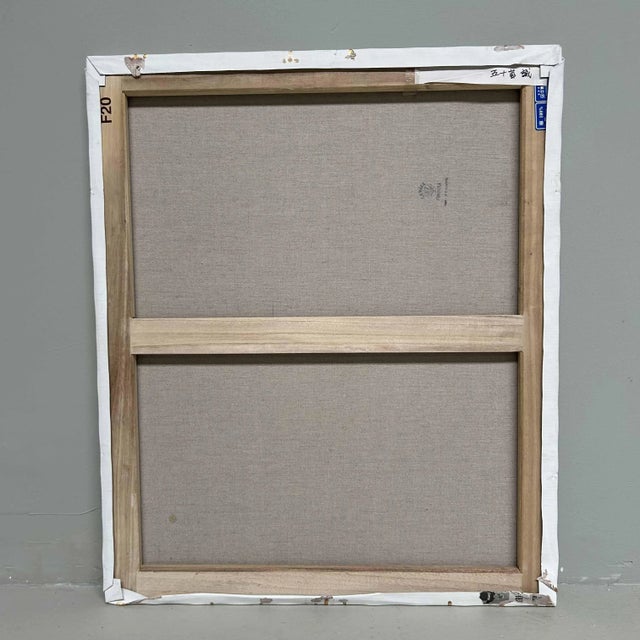 Makoto Igarashi, Flower Girl, 1980s, Oil on Canvas For Sale - Image 8 of 9