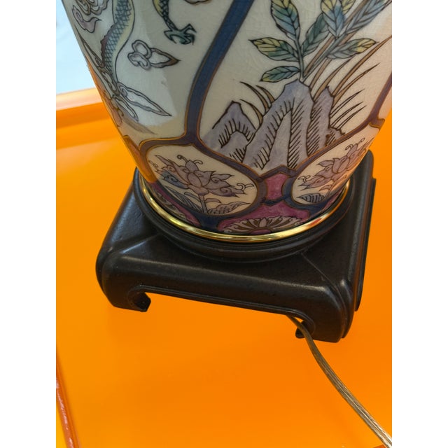 Late 20th Century Ethan Allen Chinoiserie Table Lamp For Sale - Image 5 of 12