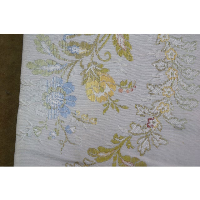 Vintage Floral Embroidered Silk Needlepoint Bell Pull Tapestry 67" For Sale - Image 15 of 15