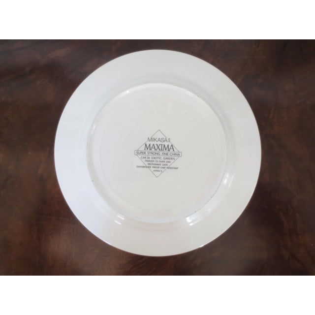 Ceramic Mikasa Maxima Exotic Garden 2 Salad Plates - Set of 2 For Sale - Image 7 of 8