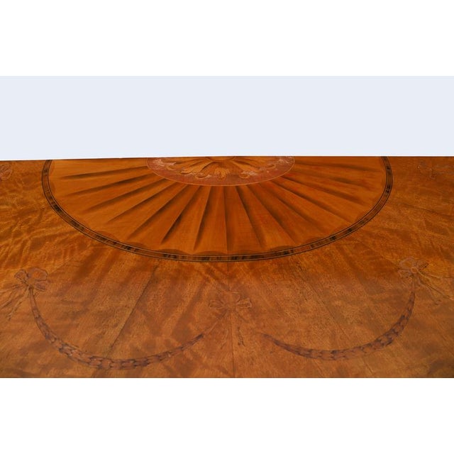 Antique English Sheraton Revival Satinwood and Marquetry Cabinet, 1900 For Sale - Image 12 of 18