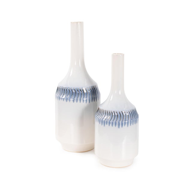 Navy Blue Blue Ridge Vase Small For Sale - Image 8 of 11