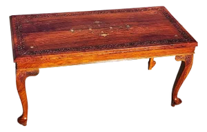 Mid Century Anglo Indian Walnut Coffee Table