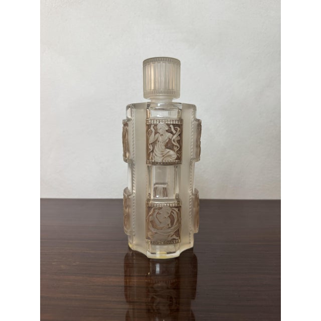 Helene Perfume Bottle in Glass with Sepia Patina by René Lalique for Lalique, 1940s For Sale - Image 12 of 12