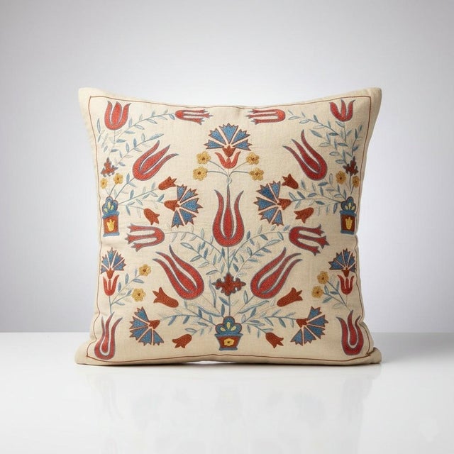 New Hand-Embroidered 100% Silk Cushion Cover – Authentic Uzbek Textile Art Elevate your home décor with this exquisite...
