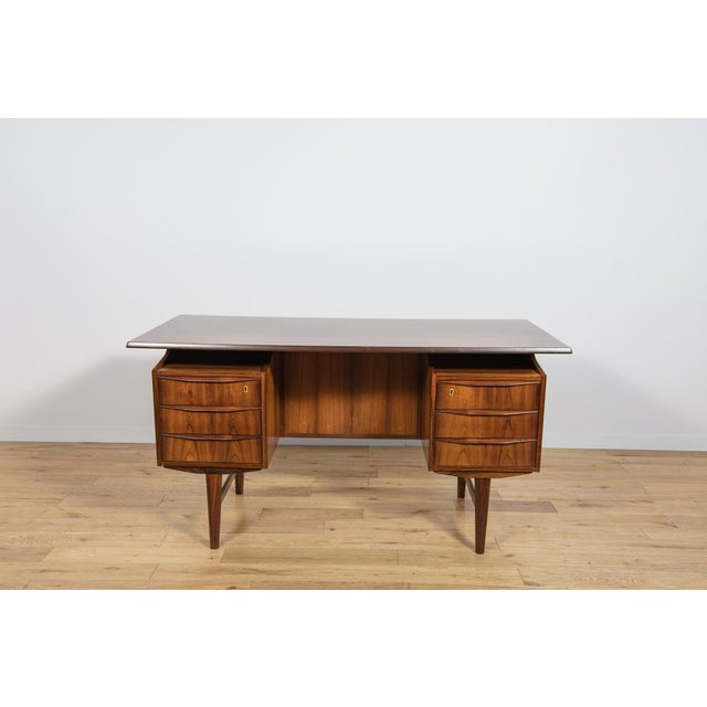 Mid-Century Modern Mid-Century Modern Freestanding Rosewood Desk, Denmark, 1960s For Sale - Image 3 of 18