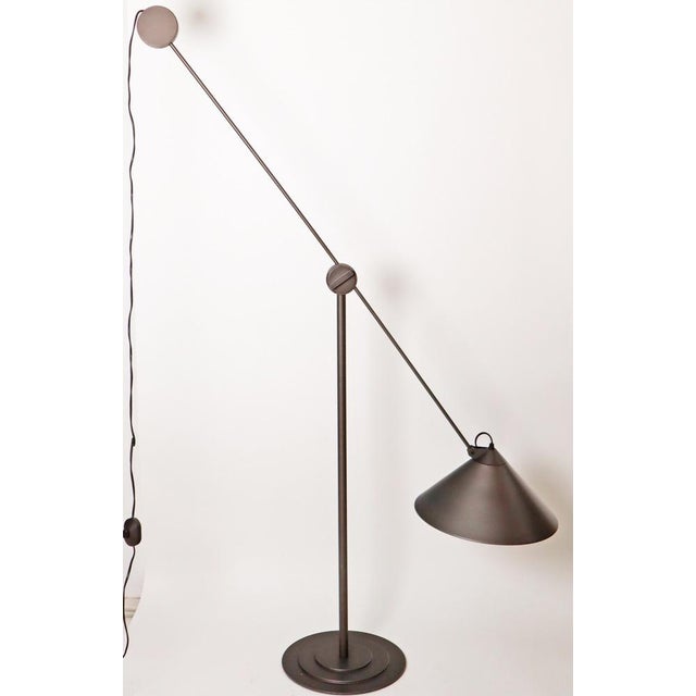 Metal Golden Brown Floor Lamp, 1980s For Sale - Image 7 of 17